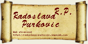 Radoslava Purković vizit kartica